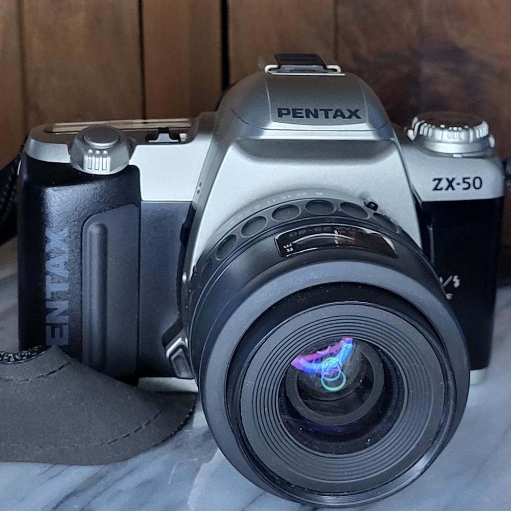 Pentax Black and Silver Film SLR Camera with Manual Controls - Picture 5 of 15